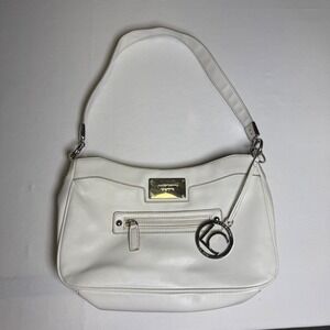 Liz Claiborne Size OS Ivory Shoulder Bag Y2K Minimal Chic Baguette Purse
